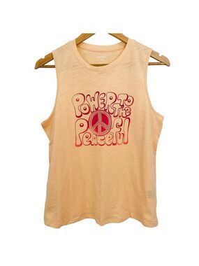 2/40$ Boxy muscle t-shirt NWT 100% cotton Retro pink peach sleeveless medium